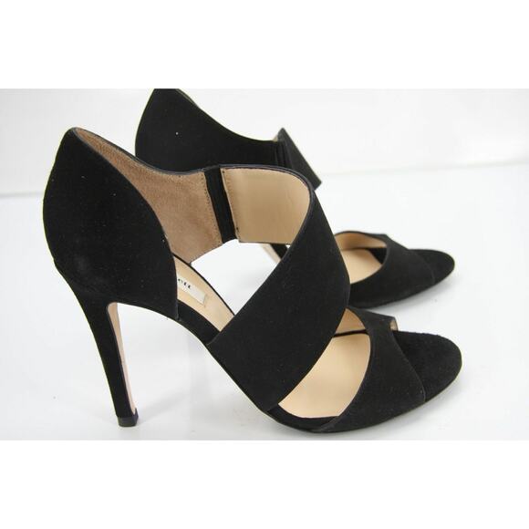 LK Bennett Black Suede Agnes Ankle Strap Sandals size 37 High Heels - Picture 10 of 10